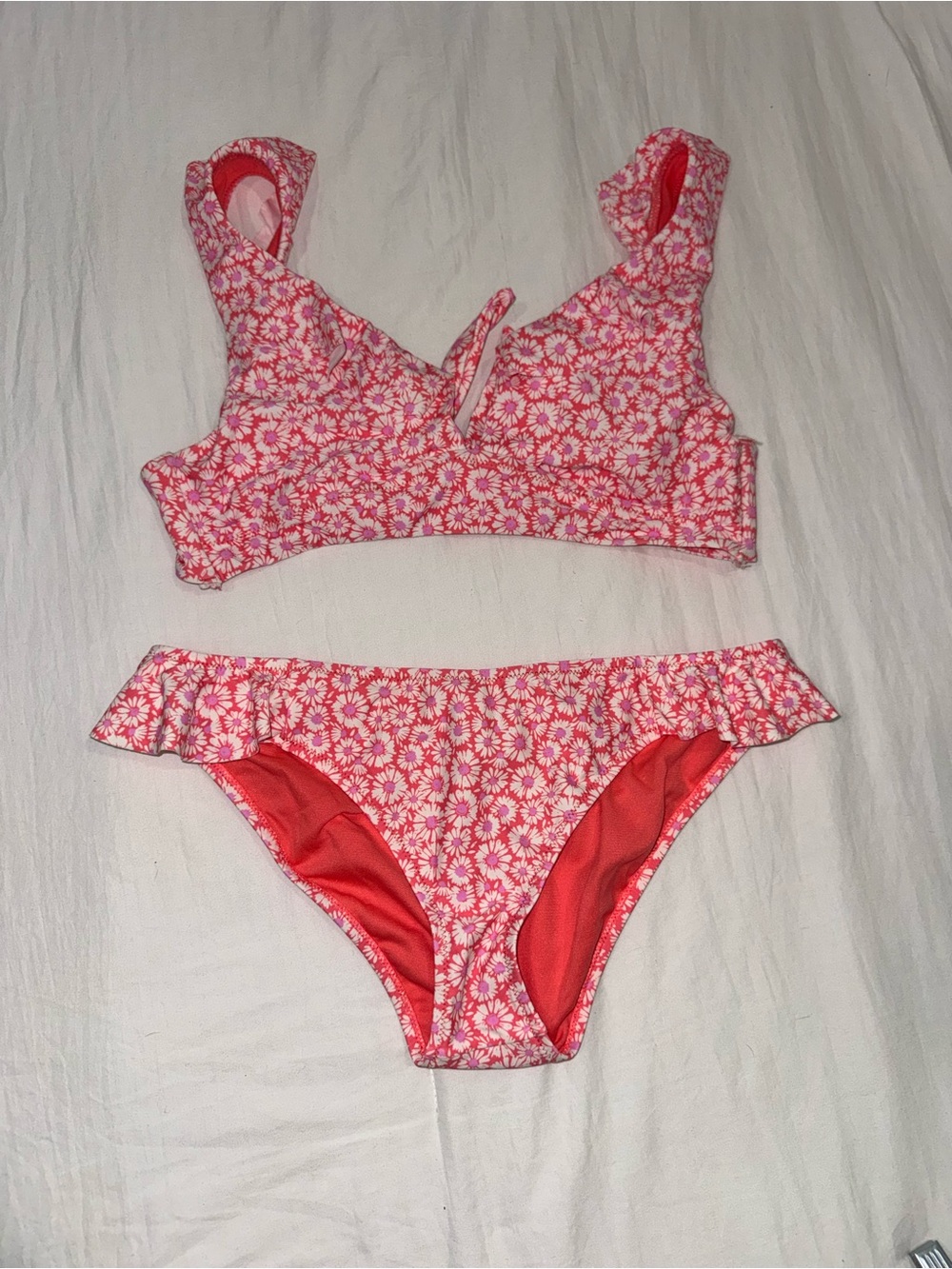 Altar'd State Pink Daisy Two-Piece Bikini Set